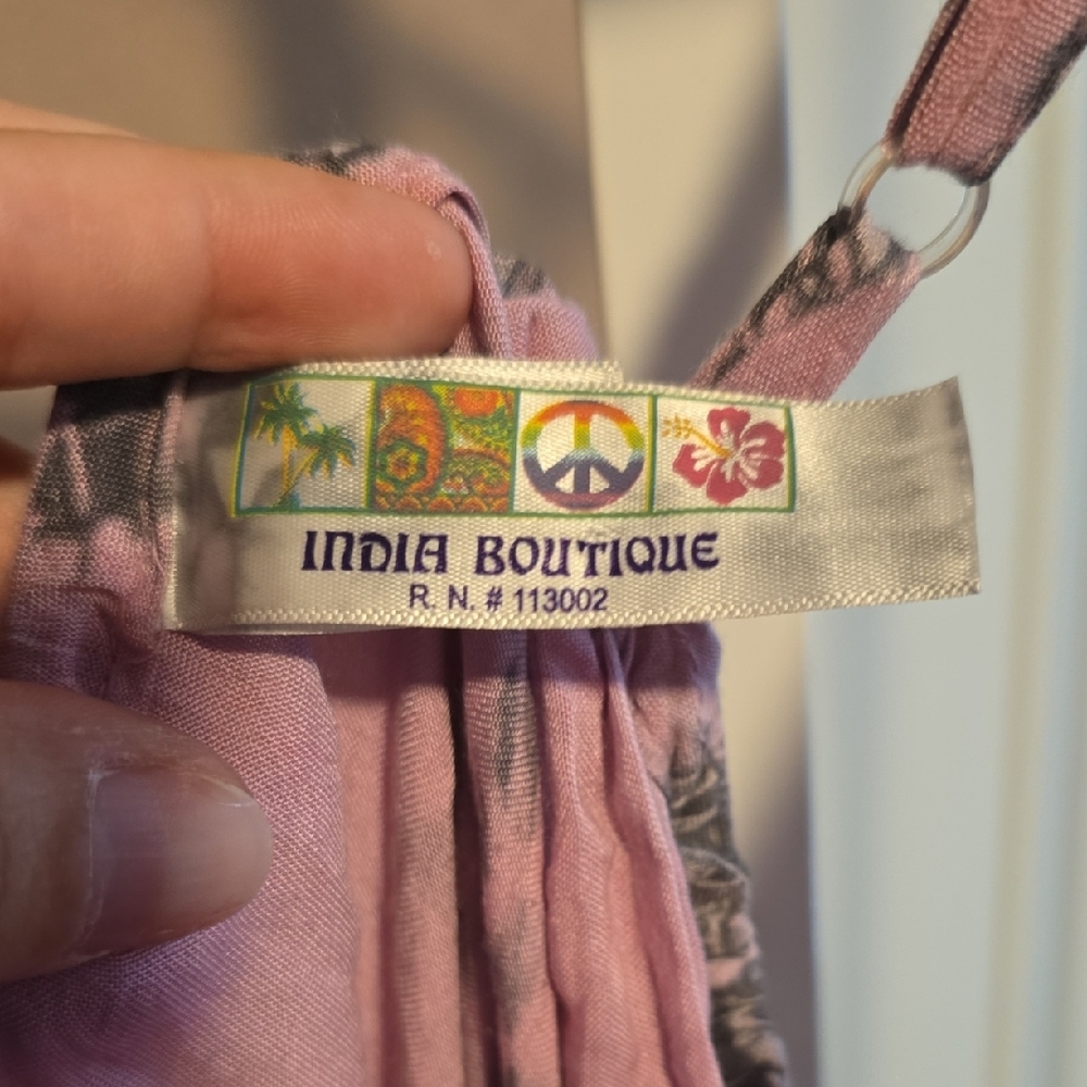 India Boutique Pink and Gray Maxi Dress - Picture 2 of 6